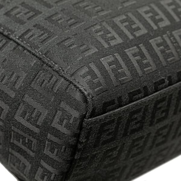 Pre-owned Fendi Zucchino Canvas Tote Black