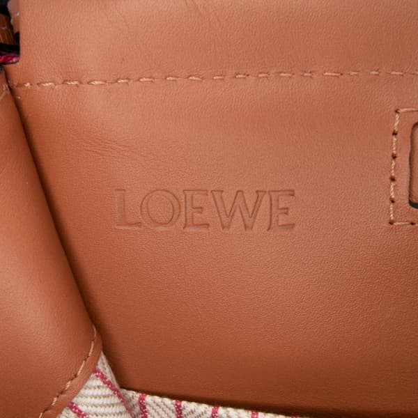 Pre-owned LOEWE Small Canvas Cushion Tote Pink