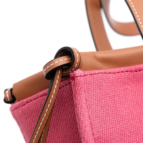Pre-owned LOEWE Small Canvas Cushion Tote Pink