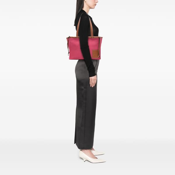 Pre-owned LOEWE Small Canvas Cushion Tote Pink