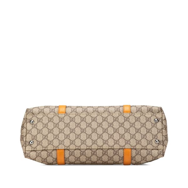 Pre-owned Gucci GG Supreme Joy Tote Brown