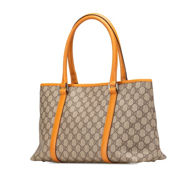 Pre-owned Gucci GG Supreme Joy Tote Brown
