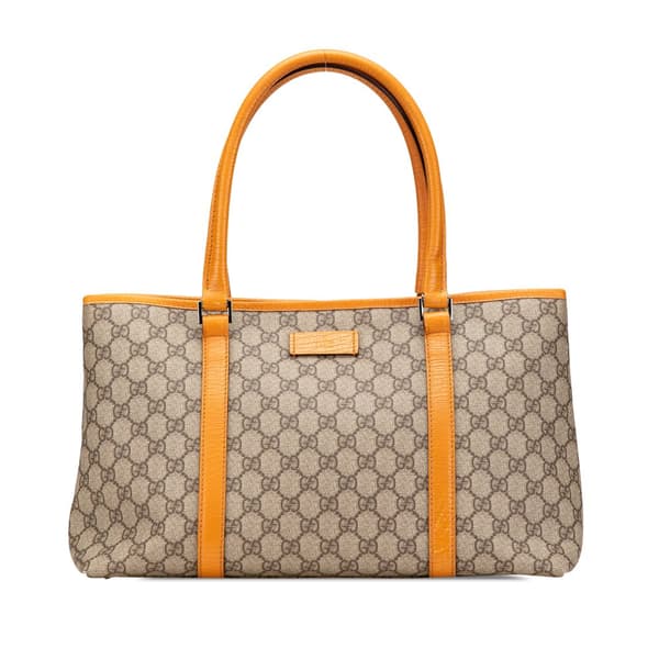 Pre-owned Gucci GG Supreme Joy Tote Brown