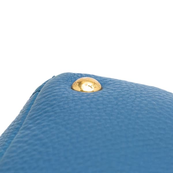 Pre-owned Prada Vitello Daino Tote Blue