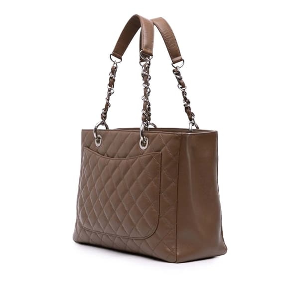 Pre-owned Chanel Caviar Grand Shopping Tote Brown