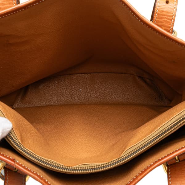Pre-owned Celine Macadam Coated Canvas Tote Brown
