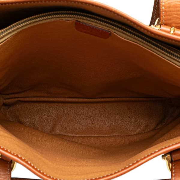 Pre-owned Celine Macadam Coated Canvas Tote Brown