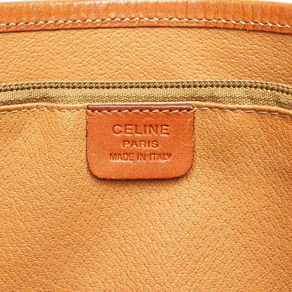 Pre-owned Celine Macadam Coated Canvas Tote Brown