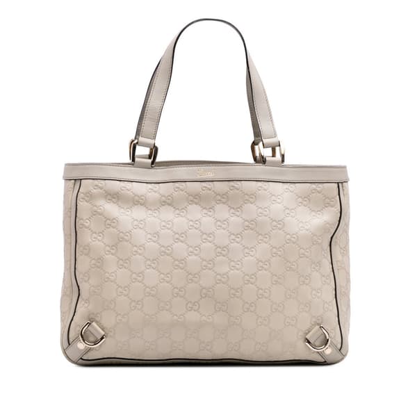 Pre-owned Gucci Guccissima Abbey D Ring Tote Brown
