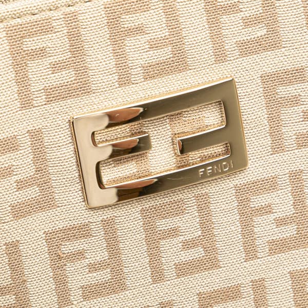 Pre-owned Fendi Zucchino Canvas Tote Brown