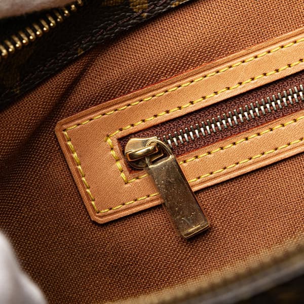 Pre-owned Louis Vuitton Monogram Cabas Piano Brown