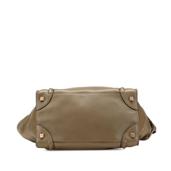 Pre-owned Celine Mini Calfskin Luggage Tote Brown