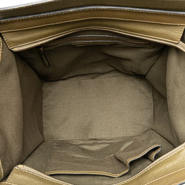 Pre-owned Celine Mini Calfskin Luggage Tote Brown