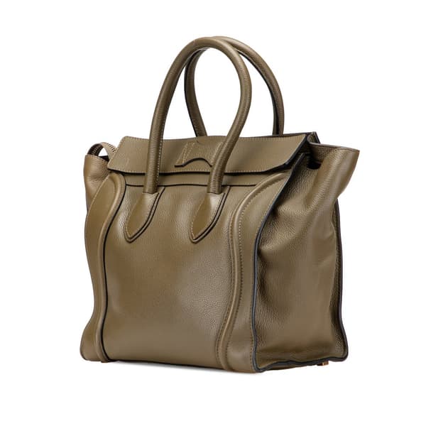 Pre-owned Celine Mini Calfskin Luggage Tote Brown