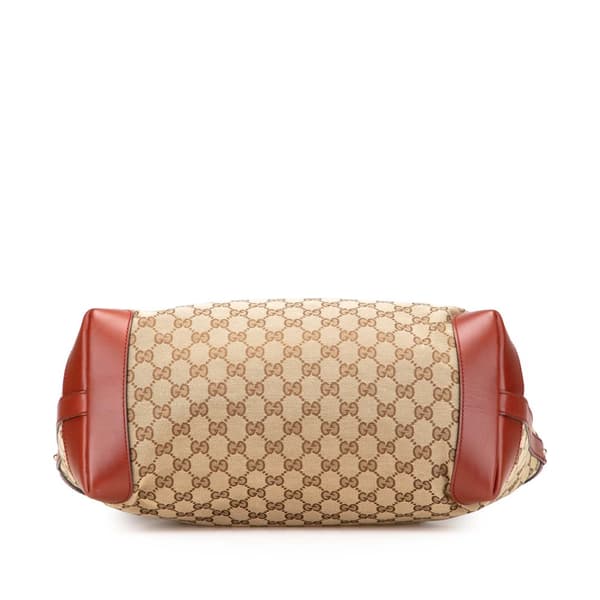 Pre-owned Gucci GG Canvas Craft Tote Brown