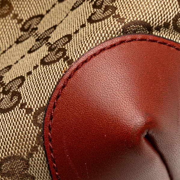 Pre-owned Gucci GG Canvas Craft Tote Brown