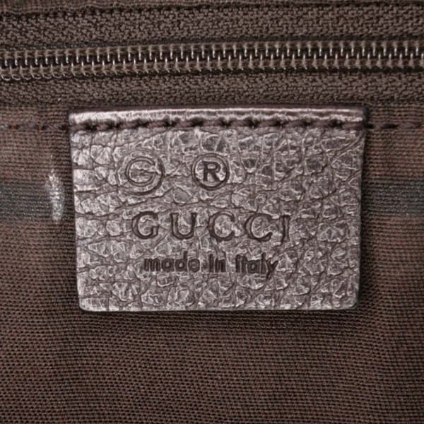 Pre-owned Gucci GG Crystal Abbey D Ring Tote Brown