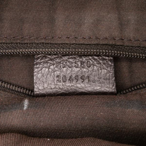 Pre-owned Gucci GG Crystal Abbey D Ring Tote Brown