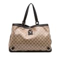 Miniatyrbild 1 av 10: Pre-owned Gucci GG Crystal Abbey D Ring Tote Brown