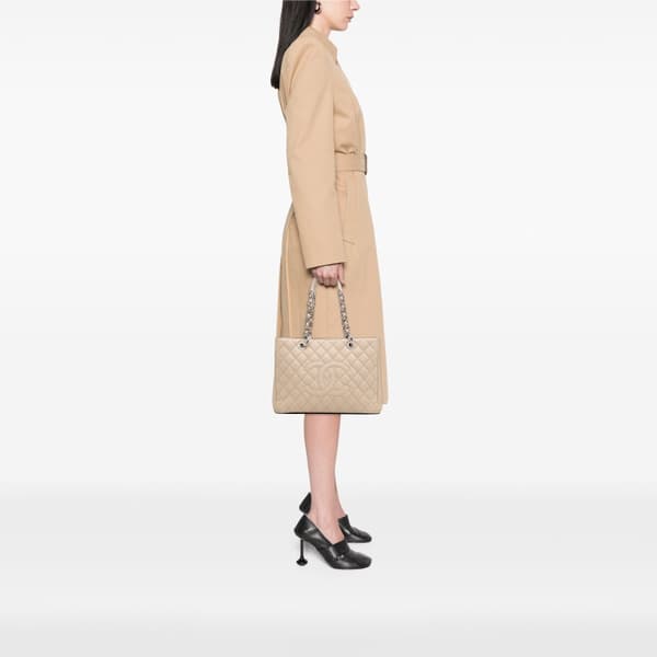 Pre-owned Chanel Caviar Grand Shopping Tote Brown