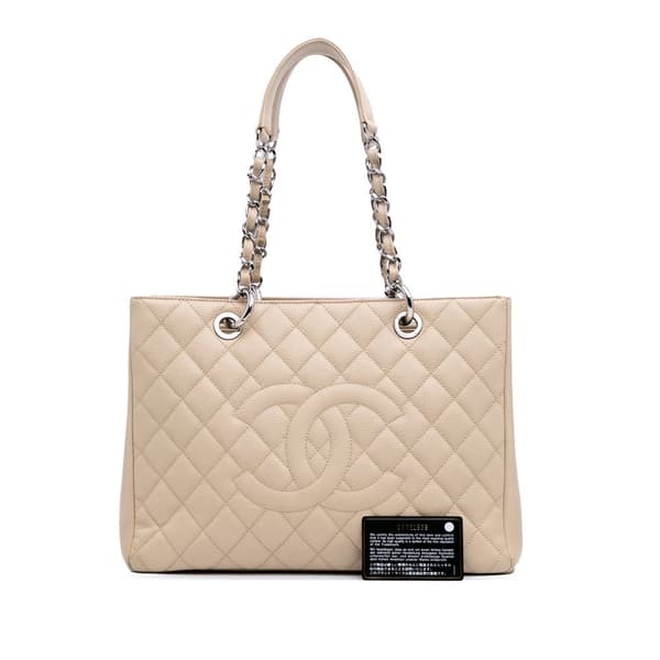 Pre-owned Chanel Caviar Grand Shopping Tote Brown