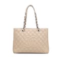 Miniatyrbillede 1 af 10: Pre-owned Chanel Caviar Grand Shopping Tote Brown