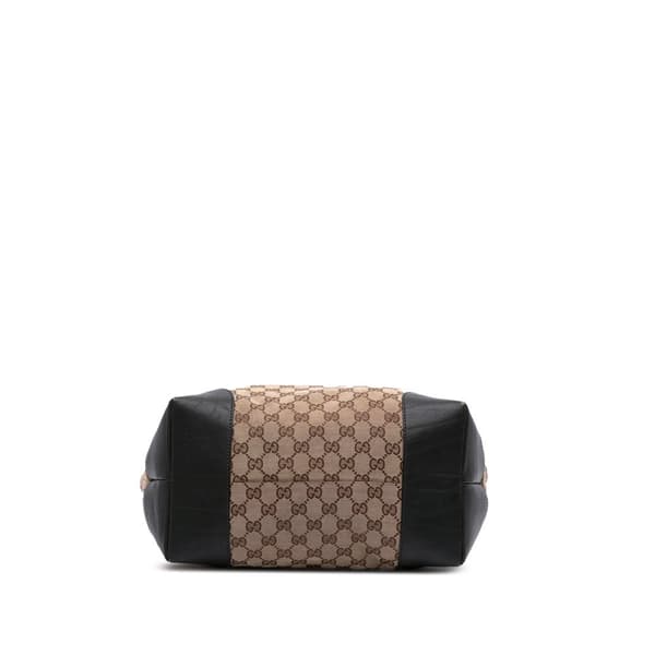Pre-owned Gucci Large GG Canvas GG Charm Tote Brown