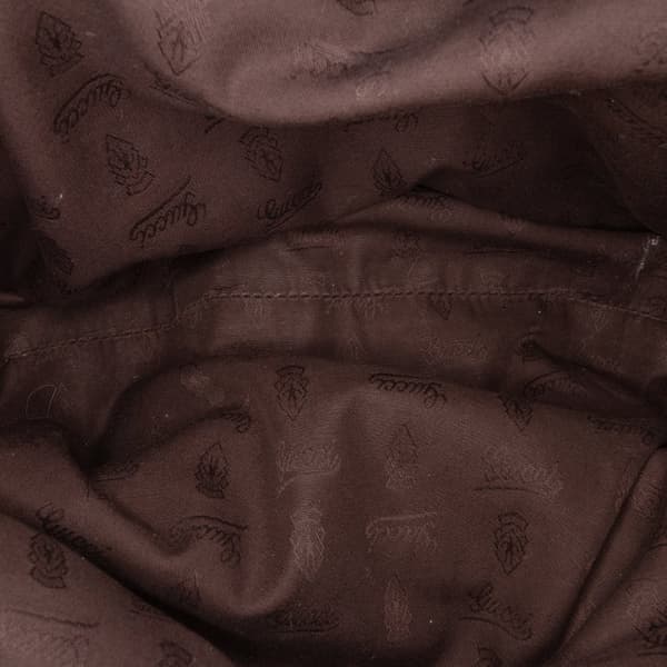 Pre-owned Gucci Large GG Canvas GG Charm Tote Brown