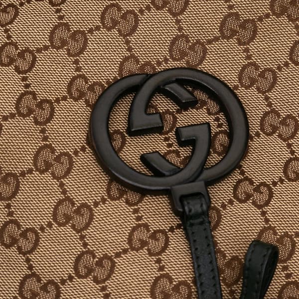 Pre-owned Gucci Large GG Canvas GG Charm Tote Brown