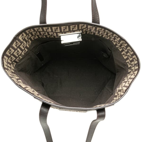 Pre-owned Fendi Zucchino Canvas Tote Brown