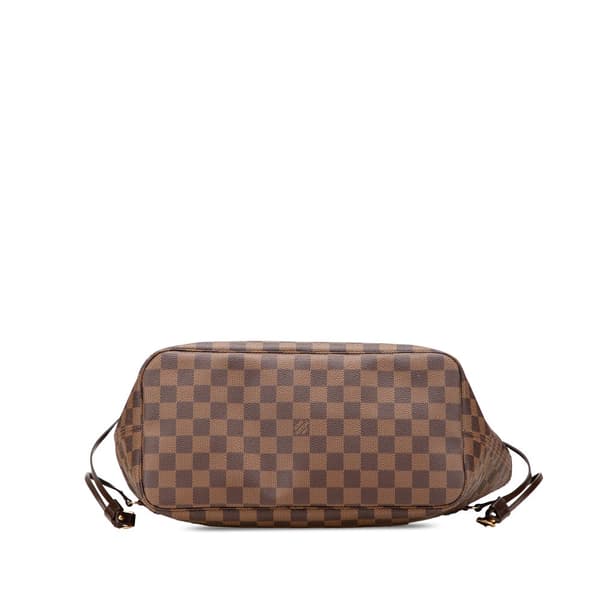 Pre-owned Louis Vuitton Damier Ebene Neverfull MM Brown