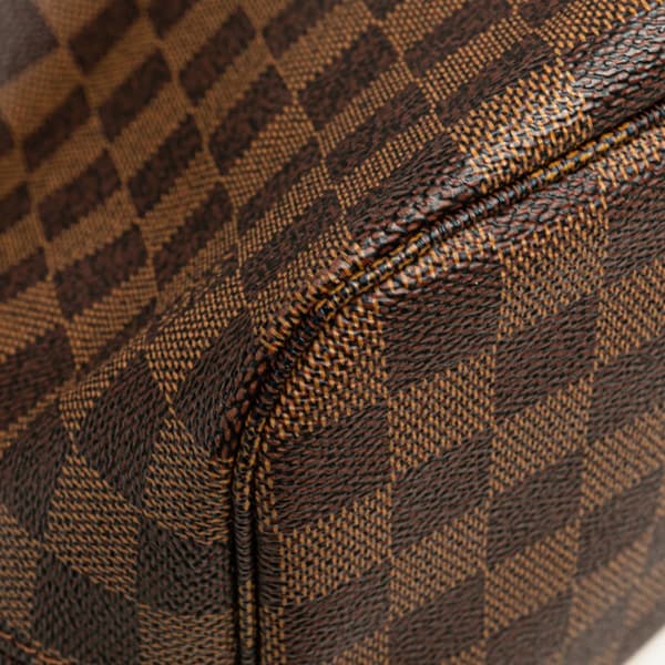 Pre-owned Louis Vuitton Damier Ebene Neverfull MM Brown