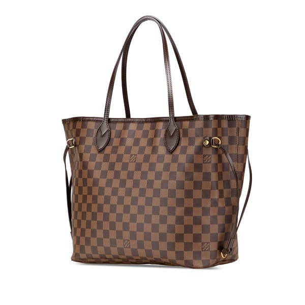 Pre-owned Louis Vuitton Damier Ebene Neverfull MM Brown