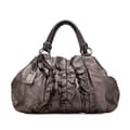 Pikkukuva 1 / 10: Pre-owned Prada Metallic Nappa Mordore Ruffle Tote Brown