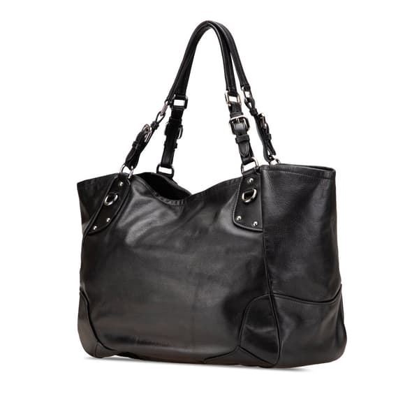 Pre-owned Prada Soft Calf Tote Black