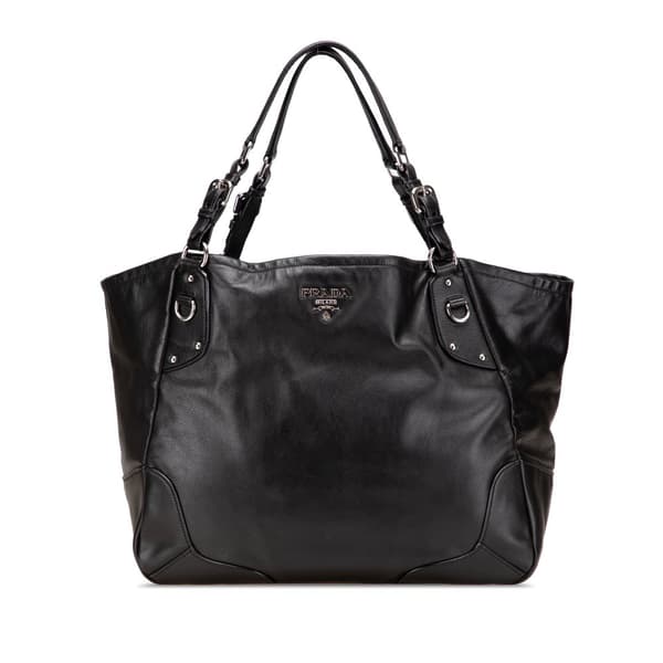 Pre-owned Prada Soft Calf Tote Black