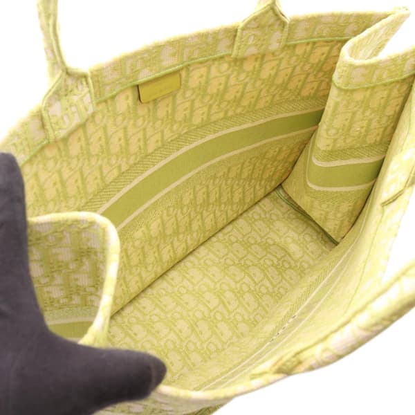 Pre-owned Dior Large Oblique Canvas Book Tote Green