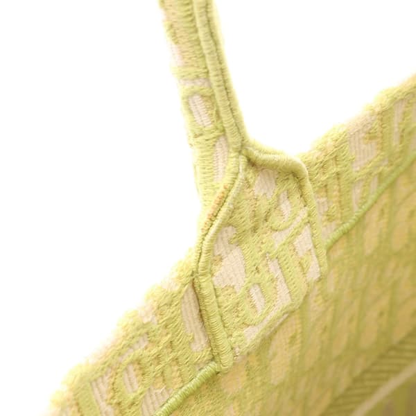 Pre-owned Dior Large Oblique Canvas Book Tote Green