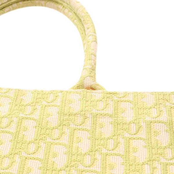Pre-owned Dior Large Oblique Canvas Book Tote Green