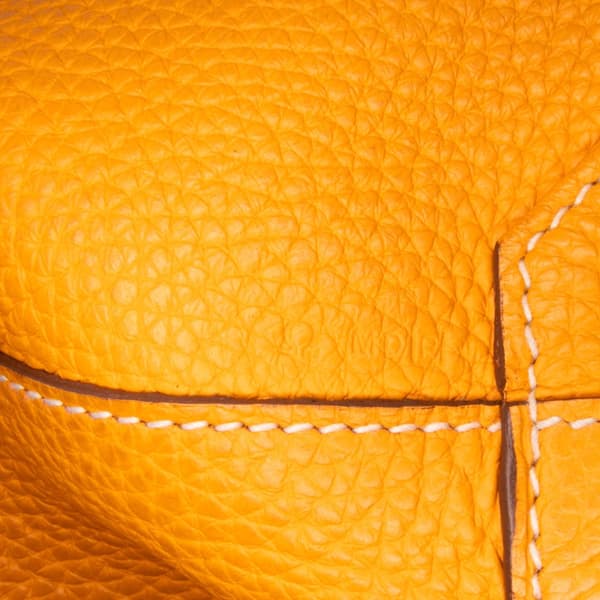 Pre-owned Hermès Clemence Double Sens 36 Orange