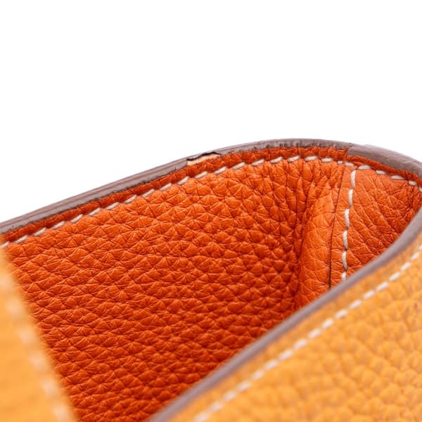 Pre-owned Hermès Clemence Double Sens 36 Orange