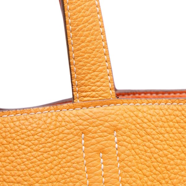 Pre-owned Hermès Clemence Double Sens 36 Orange