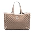 Miniatyrbilde 1 av 9: Pre-owned Gucci GG Canvas Abbey D Ring Tote Brown