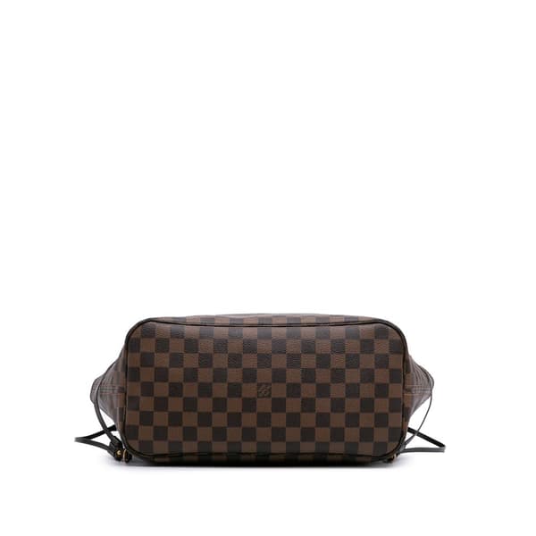 Pre-owned Louis Vuitton Damier Ebene Neverfull MM Brown