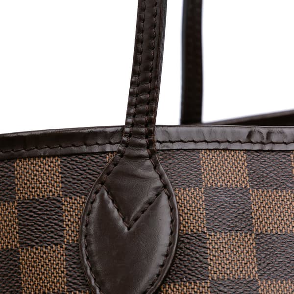 Pre-owned Louis Vuitton Damier Ebene Neverfull MM Brown