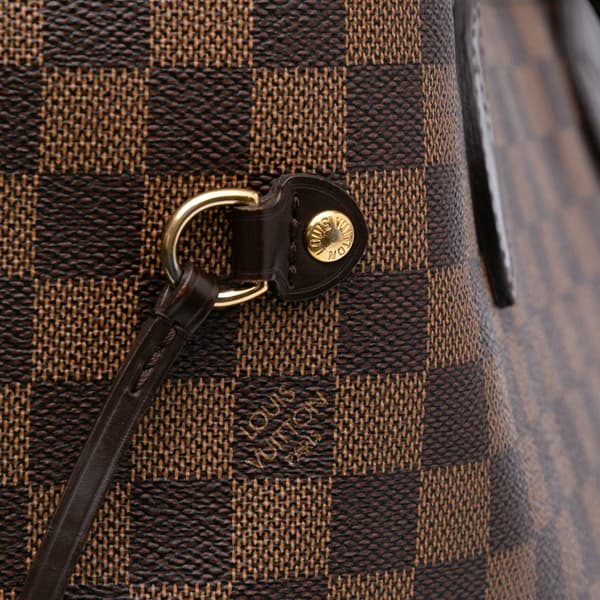 Pre-owned Louis Vuitton Damier Ebene Neverfull MM Brown