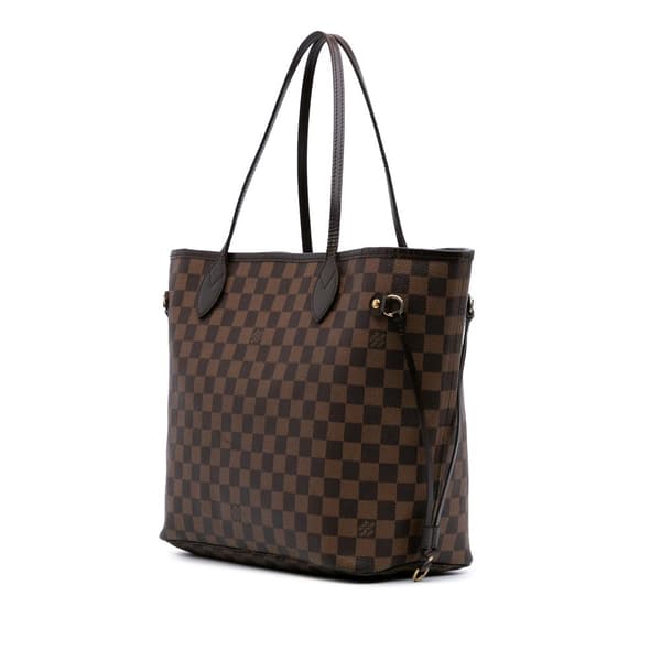 Pre-owned Louis Vuitton Damier Ebene Neverfull MM Brown