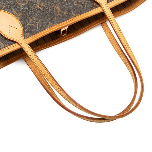 Pre-owned Louis Vuitton Monogram Neverfull PM Brown