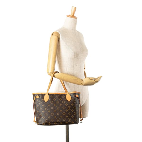 Pre-owned Louis Vuitton Monogram Neverfull PM Brown