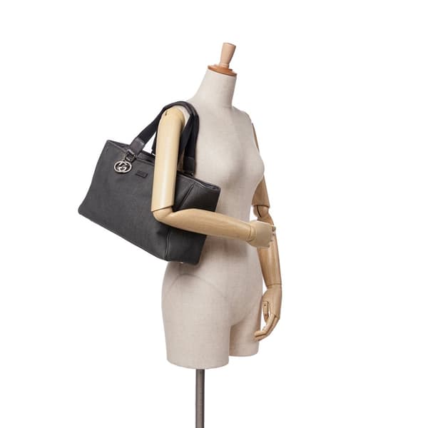 Pre-owned Gucci Canvas Joy Tote Gray